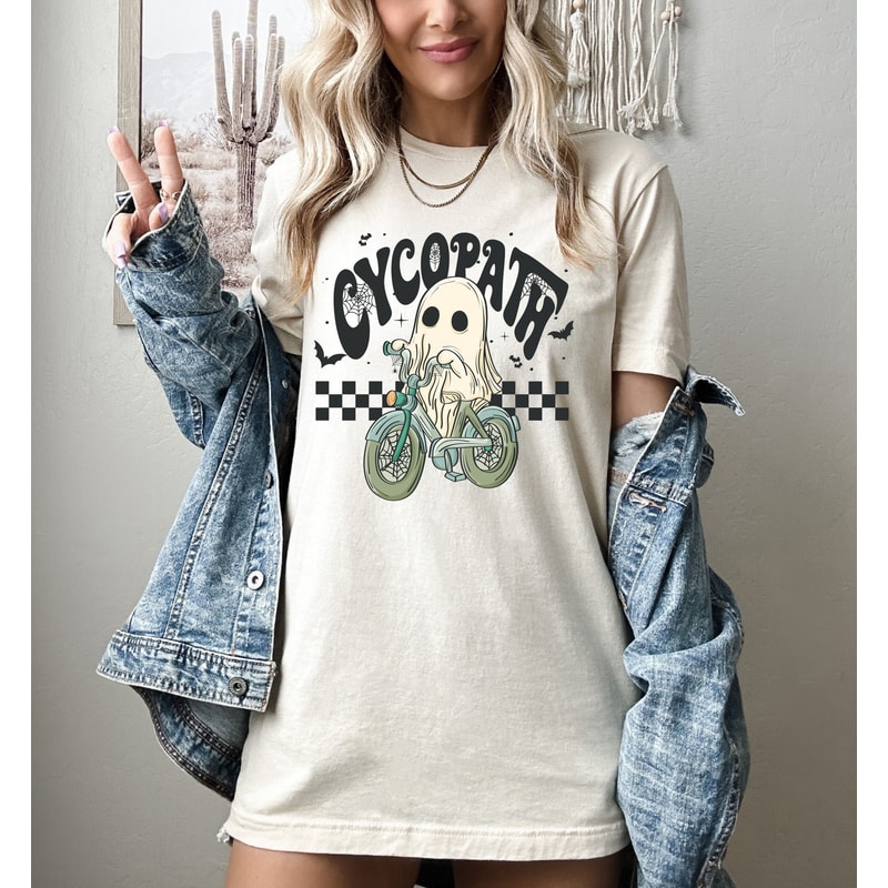 Cycopath Shirt, Spooky Vibes Shirt, Halloween Shirt, Sanderson Sisters, Hocus Shirt, Halloween Funny Tee, Hocus Pocus Shirts, Bicycle Lover - 4.jpg