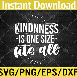 Kindness Is One Size Fits All - Anti Bullying Day - Pink Day Svg, Eps, Png, Dxf, Digital Download