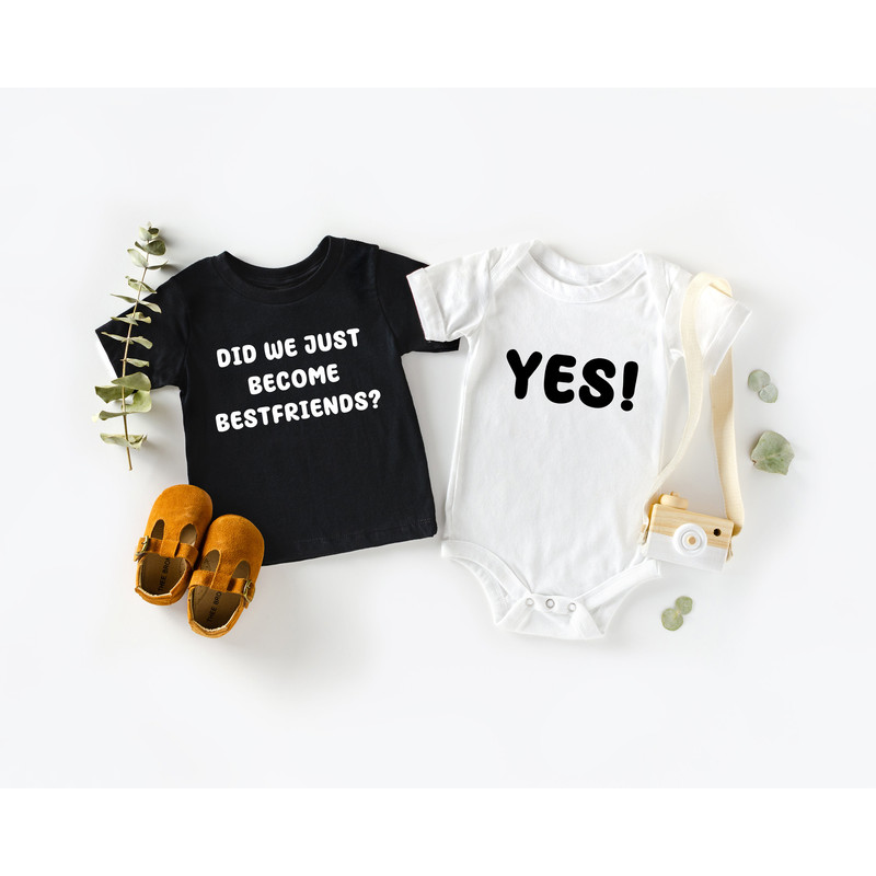Did We Just Become Best Friends Shirt, Funny Twin Shirts,  Twin Onesies, Funny Best Friends Twin Bodysuit, Best Friend Twin Onesies - 2.jpg