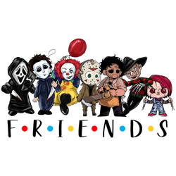 horror movie friends png, friends halloween png, horror movies png, friends png, horror movie digital download