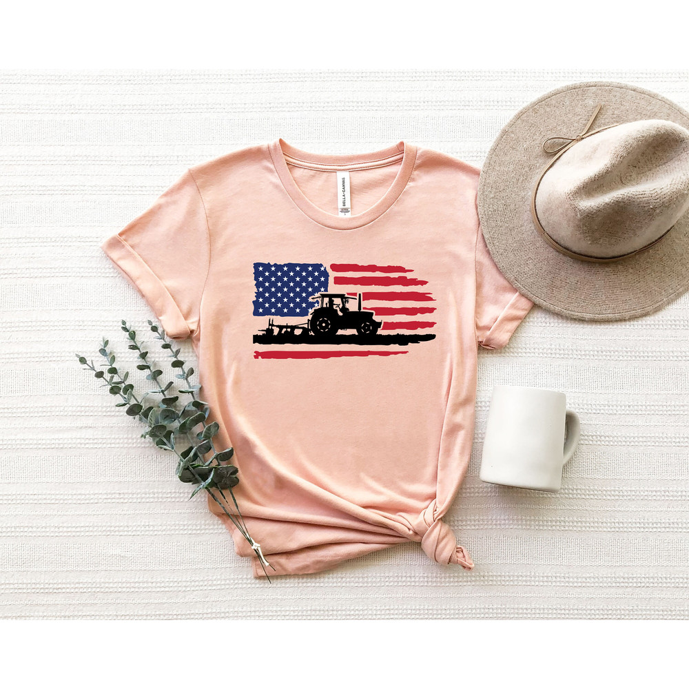 Farmer Shirt, US Tractor Shirt, American Farmer, Farmer Gift Shirt, Agriculture Shirt, American Flag Shirt, Support Local Farmer Shirt - 2.jpg