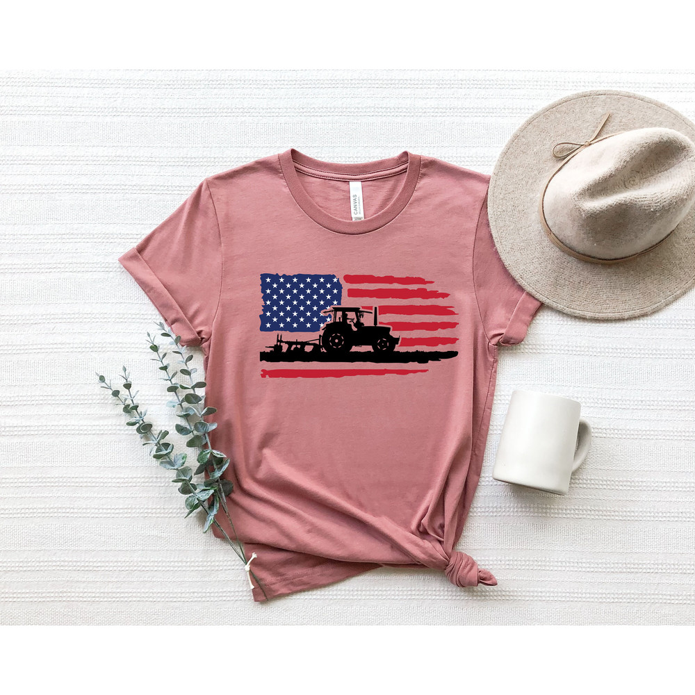 Farmer Shirt, US Tractor Shirt, American Farmer, Farmer Gift Shirt, Agriculture Shirt, American Flag Shirt, Support Local Farmer Shirt - 5.jpg