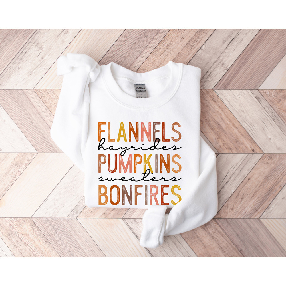Flannels Pumpkins Sweatshirt, Fall Sweatshirt, Thanksgiving Gift, Pumpkin Spice Sweatshirt, Autumn Sweatshirt, Cute Fall Shirt - 2.jpg