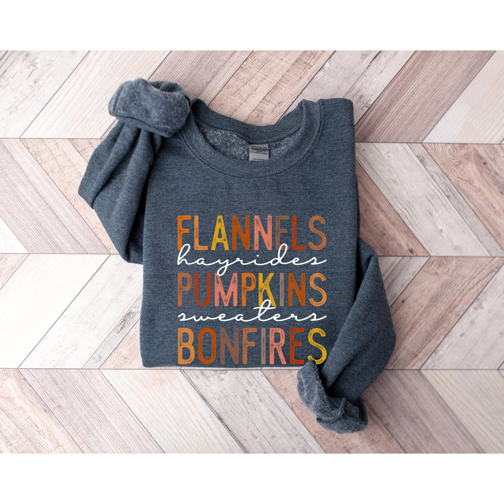 Flannels Pumpkins Sweatshirt, Fall Sweatshirt, Thanksgiving Gift, Pumpkin Spice Sweatshirt, Autumn Sweatshirt, Cute Fall Shirt - 4.jpg