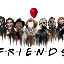 horror movie friends png, friends halloween png, horror movies png, friends png, horror movie digital download