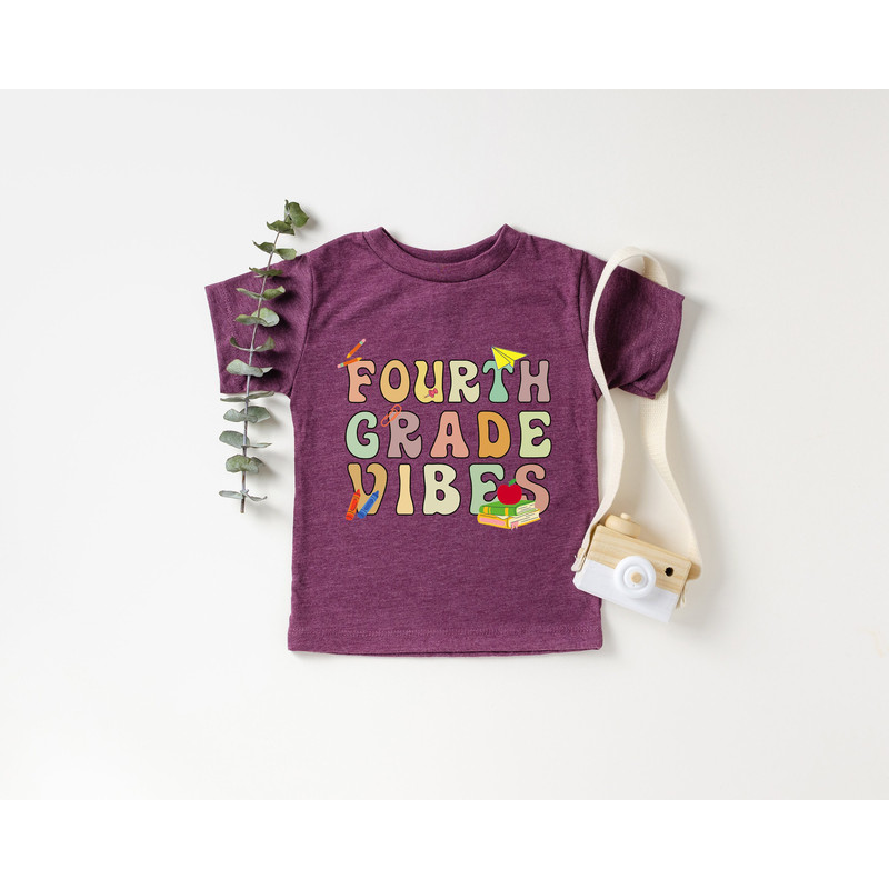 Fourth Grade Vibes, Back to School Shirt, First Day Of School Shirt, Shirt for Girls and Boys, Teacher Appreciation Shirts - 1.jpg