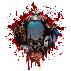 it horror movie friends png, friends halloween png, horror movies png, friends png, horror movie digital download