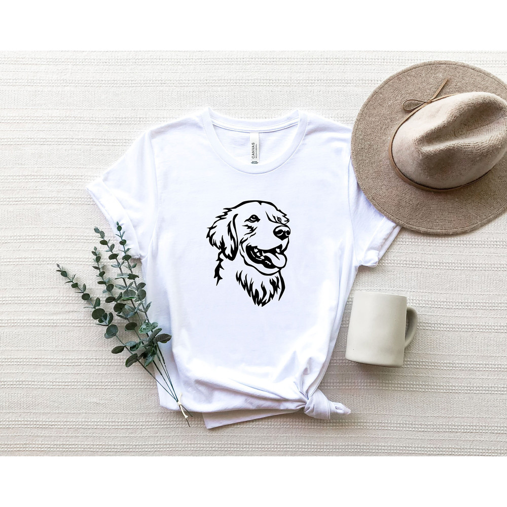 Golden Retriever Shirt, Golden Retriever Gifts, Golden Retriever Lover Gift, Dog lover Shirts, golden retriever outline tee - 2.jpg