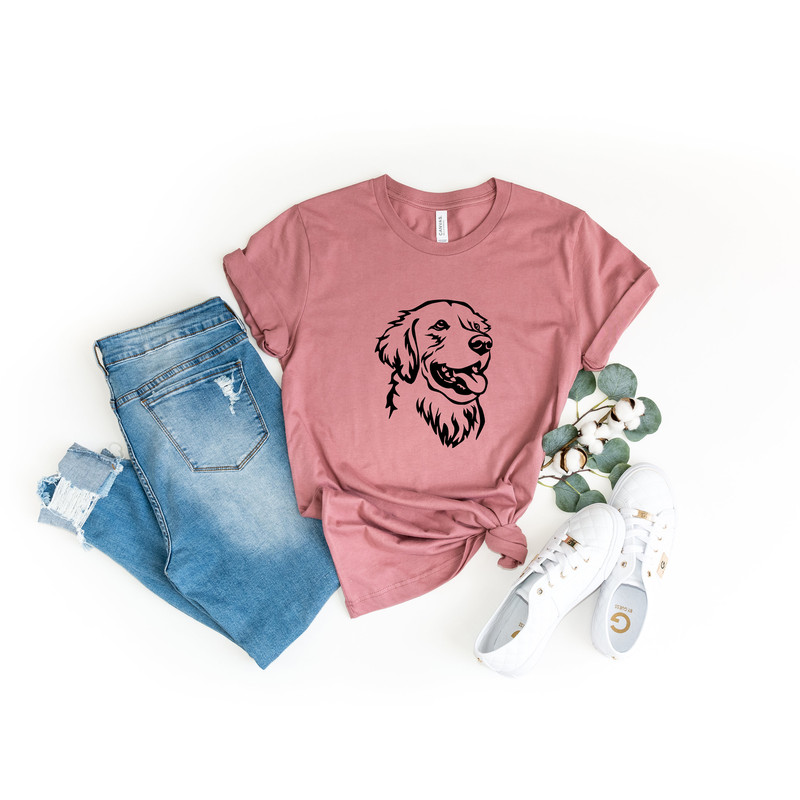 Golden Retriever Shirt, Golden Retriever Gifts, Golden Retriever Lover Gift, Dog lover Shirts, golden retriever outline tee - 3.jpg