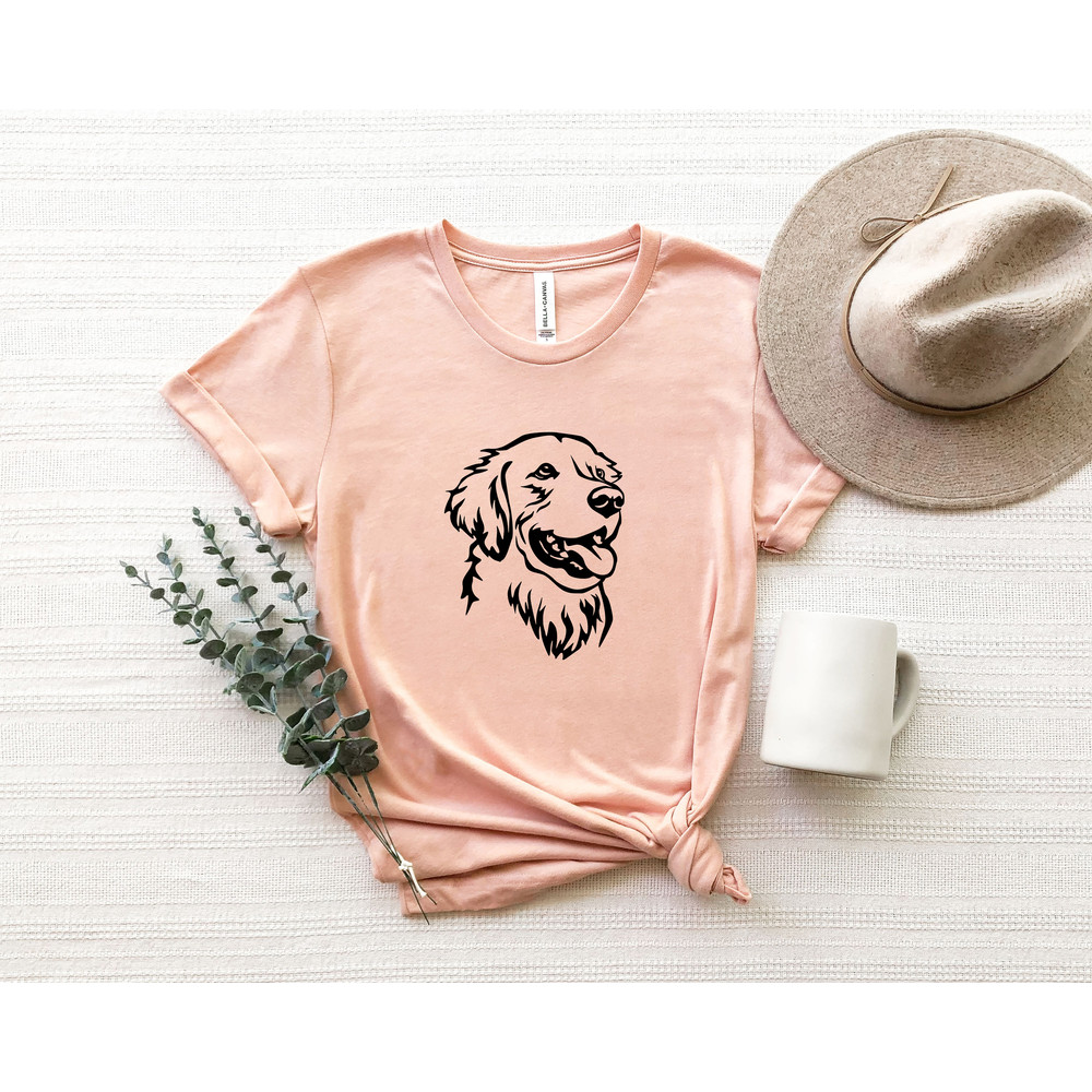Golden Retriever Shirt, Golden Retriever Gifts, Golden Retriever Lover Gift, Dog lover Shirts, golden retriever outline tee - 4.jpg