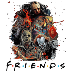 horror movie friends png, friends halloween png, horror movies png, friends png, horror movie digital download
