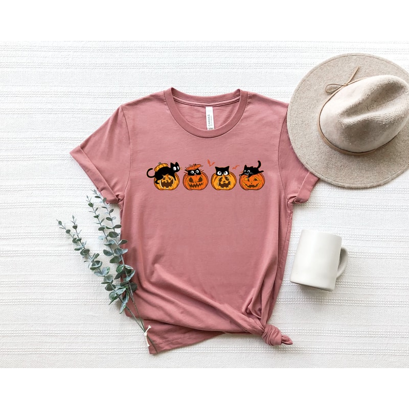 Halloween Shirt, Cat Lover Shirt, Halloween Cat Shirt, Cute Cat Halloween Shirt, Halloween Gift, Pumpkin Shirt, Black Cat Shirt, Fall Shirt - 2.jpg
