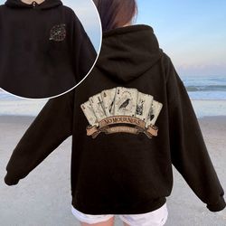 the crow club hoodie, ketterdam crow club sweatshirt, six of crows card shirt, no mourners, bookish