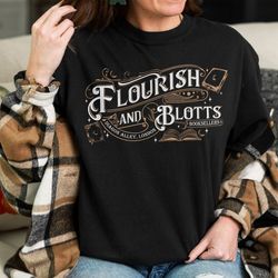 wizard book shop sweatshirt, hp shirt, potter sweatshirt, wizard sweatshirt, book nerd shirt, subtle