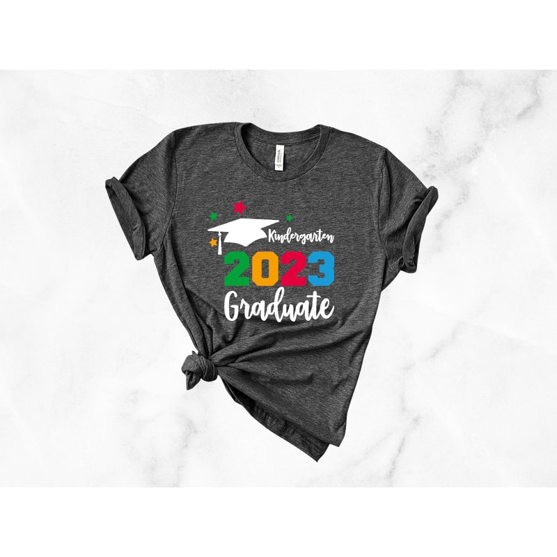 Kindergarten 2023 Graduation Shirt , Graduate Funny T-Shirt -,Boys Girls Toddler Outfit Tee ,Last Day of School, Graduation Outfit - 2.jpg