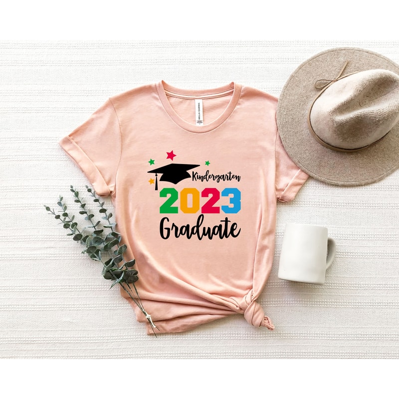 Kindergarten 2023 Graduation Shirt , Graduate Funny T-Shirt -,Boys Girls Toddler Outfit Tee ,Last Day of School, Graduation Outfit - 4.jpg