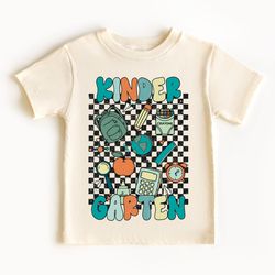 kindergarten colorful rainbow shirt, hello kindergarten shirt,2023 happy first day of school, back to school outfit, wel