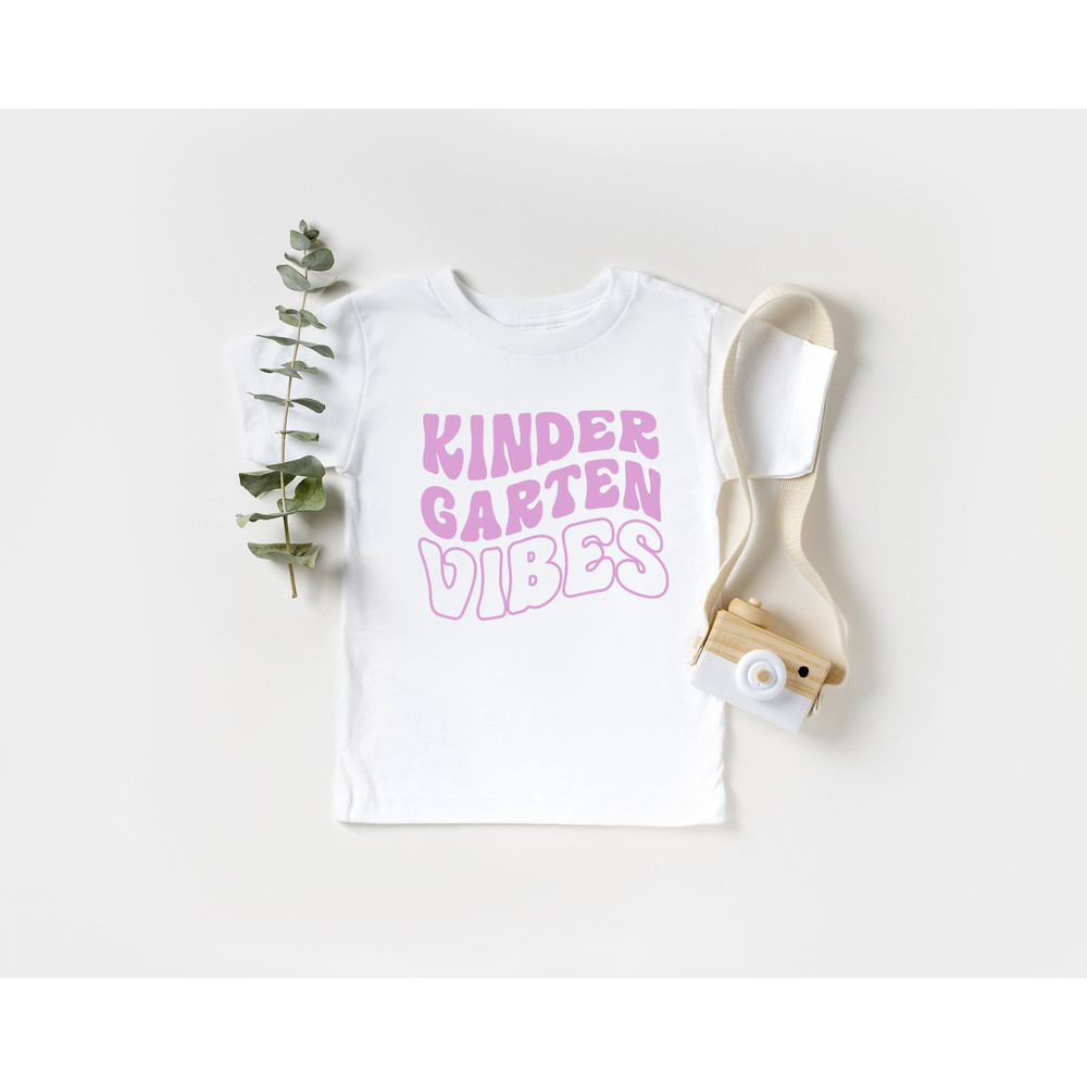 Kindergarten Vibes, Back to School Shirt, First Day Of School Shirt, Shirt for Girls and Boys, Teacher Appreciation Shirts - 1.jpg