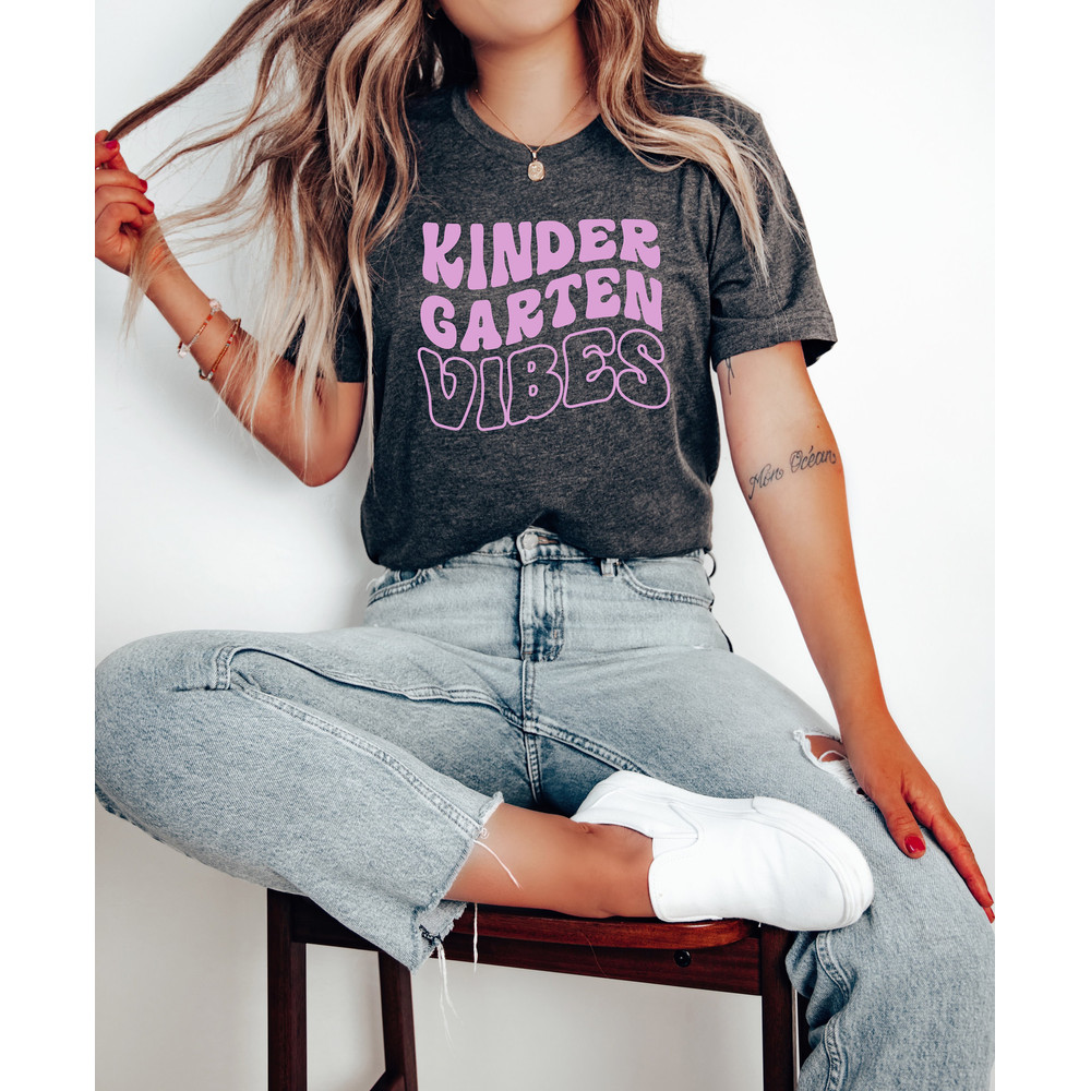 Kindergarten Vibes, Back to School Shirt, First Day Of School Shirt, Shirt for Girls and Boys, Teacher Appreciation Shirts - 2.jpg