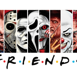 horror movie friends png, friends halloween png, horror movies png, friends png, horror movie digital download