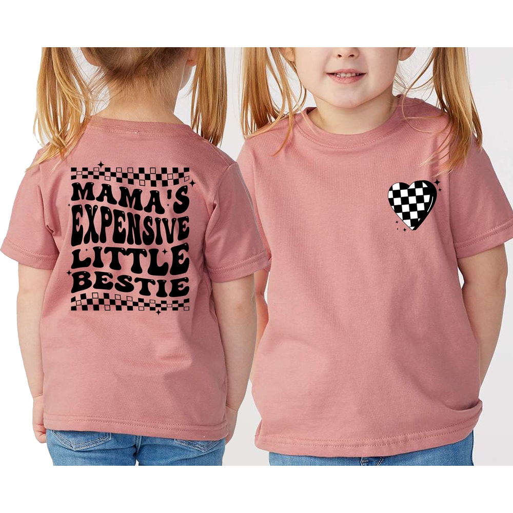 Mama's Expensive Little Bestie Shirt, Funny Little Bestie,Wavy Youth Toddler Adult Shirt,Gift For Baby, Gift For Daughter,Heart Pocket Shirt - 1.jpg
