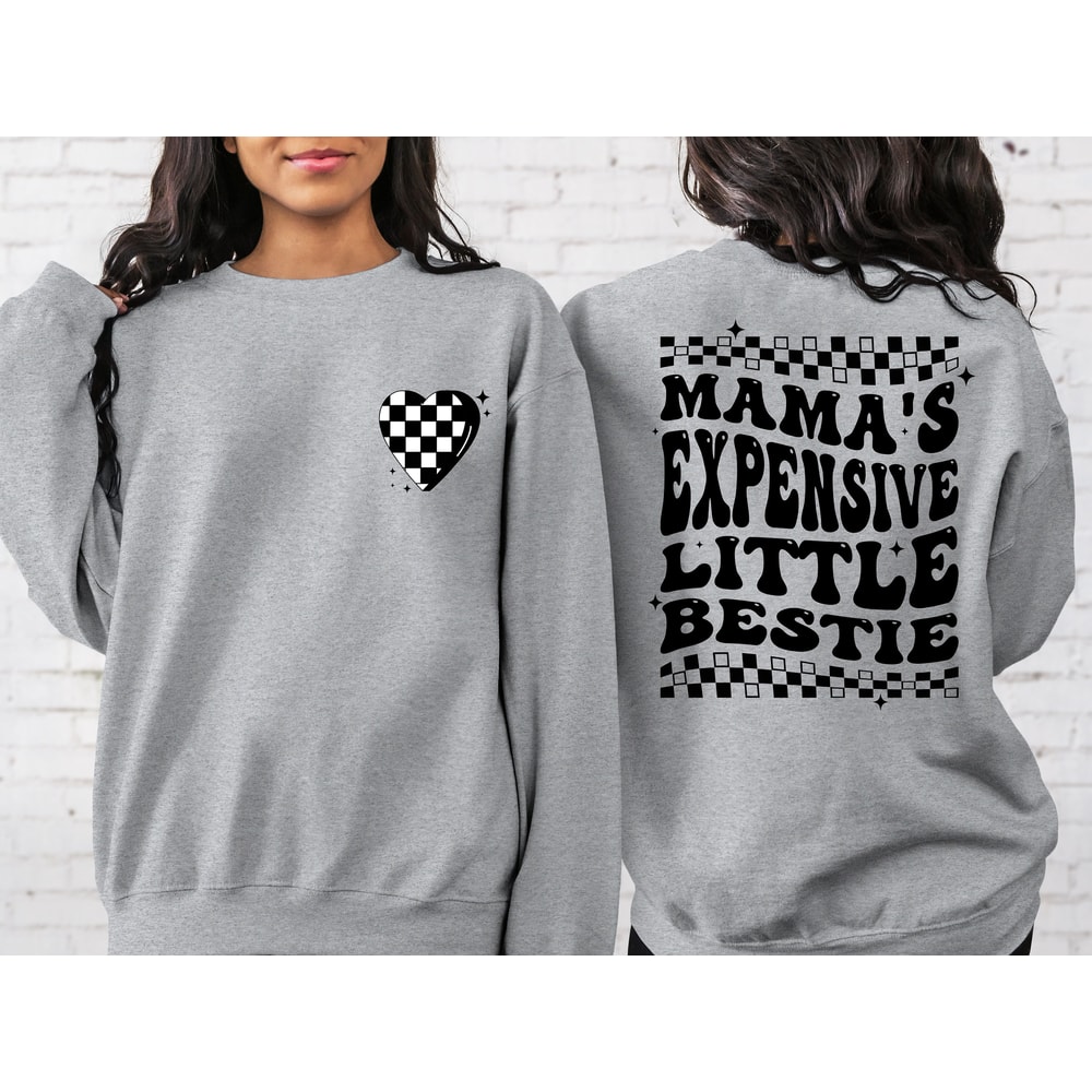 Mama's Expensive Little Bestie Shirt, Funny Little Bestie,Wavy Youth Toddler Adult Shirt,Gift For Baby, Gift For Daughter,Heart Pocket Shirt - 2.jpg