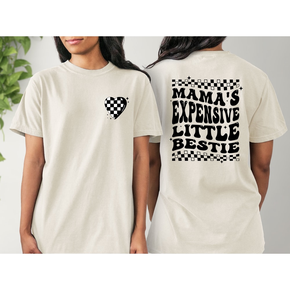 Mama's Expensive Little Bestie Shirt, Funny Little Bestie,Wavy Youth Toddler Adult Shirt,Gift For Baby, Gift For Daughter,Heart Pocket Shirt - 3.jpg