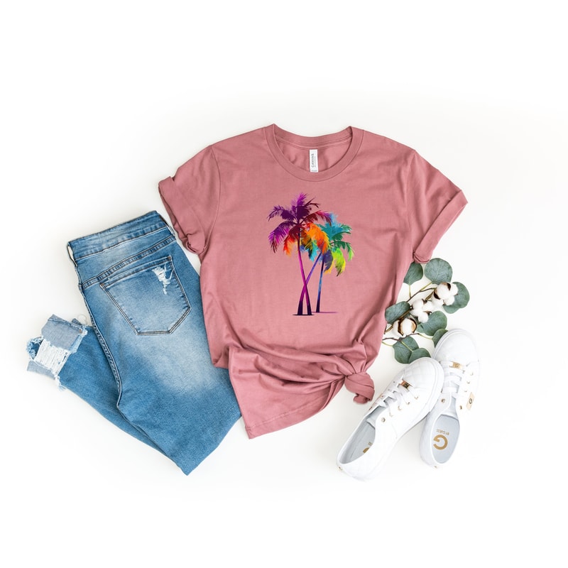 Palm Tree Shirt, Palm Beachy Summer Shirt, Summer Holiday Shirt, Summer Vacation Gift, Hawaiian Shirt, Girls Trip - 3.jpg