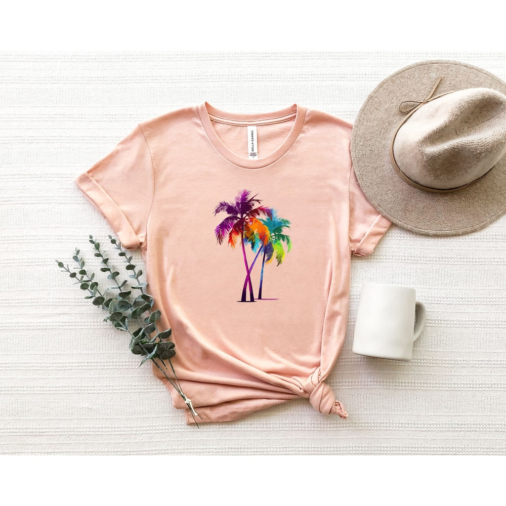 Palm Tree Shirt, Palm Beachy Summer Shirt, Summer Holiday Shirt, Summer Vacation Gift, Hawaiian Shirt, Girls Trip - 4.jpg
