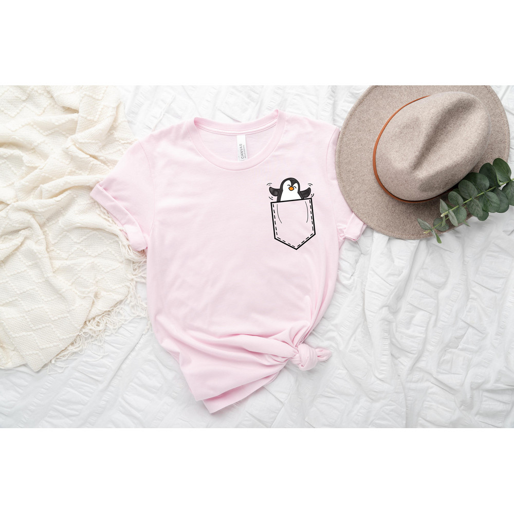 Pocket Penguin Shirt, Penguin Shirt, Penguin Gift, Penguin Lover Gift, Animal Lover, Penguin Toddler, Shirts for Women, Penguin Baby Clothes - 4.jpg