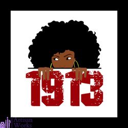 black girl 1913, delta sigma theta, sigma theta gifts,1913 svg