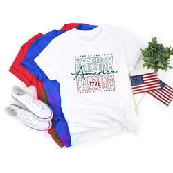 america shirt, america the land of the free because of the brave, freedom shirt, merica shirt, brave shirt