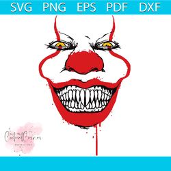 it clown pennywise clown movie halloween svg