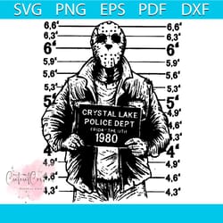 jason voorhees crystal lake police dept friday the 13th 1980 svg