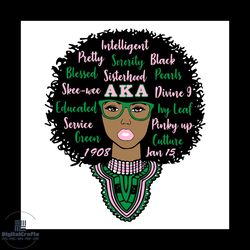 alpha kappa alpha girl, sorority svg, aka girl gang svg, aka sorority gift