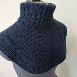 Dark blue neck warmer for man and woman