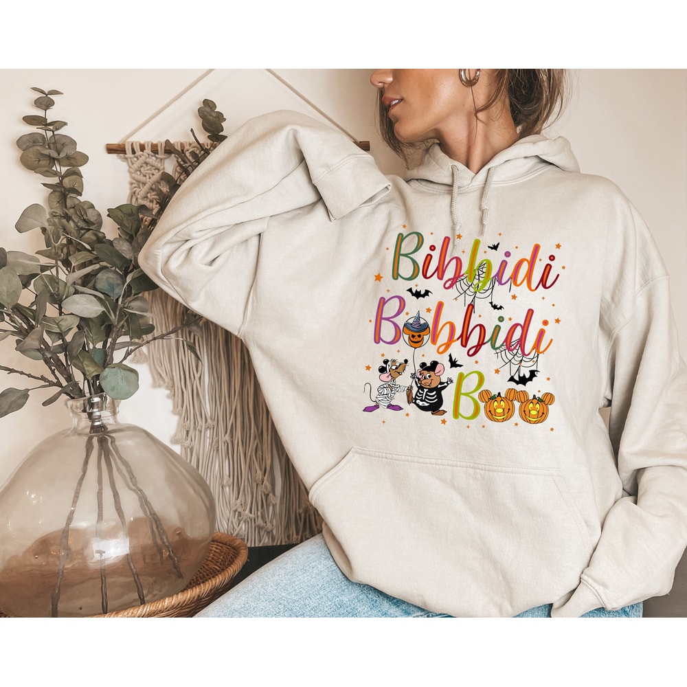 Bibbidi Bobbidi Boo Halloween Sweatshirt, Jaq And Gus Halloween Hoodie, Mickey Pumpkin Shirt, Disney Halloween Shirt, Fairy Tale Sweatshirt - 3.jpg