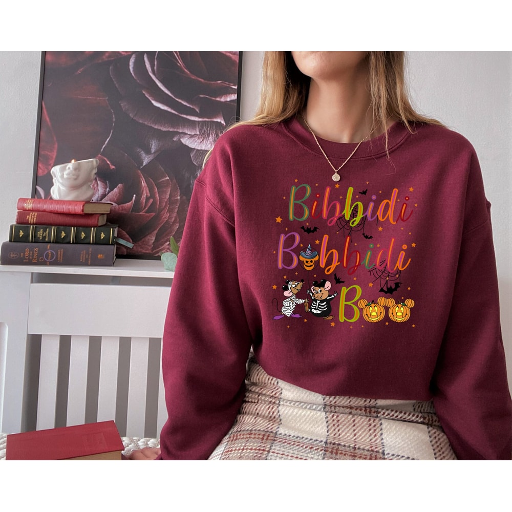 Bibbidi Bobbidi Boo Halloween Sweatshirt, Jaq And Gus Halloween Hoodie, Mickey Pumpkin Shirt, Disney Halloween Shirt, Fairy Tale Sweatshirt - 4.jpg