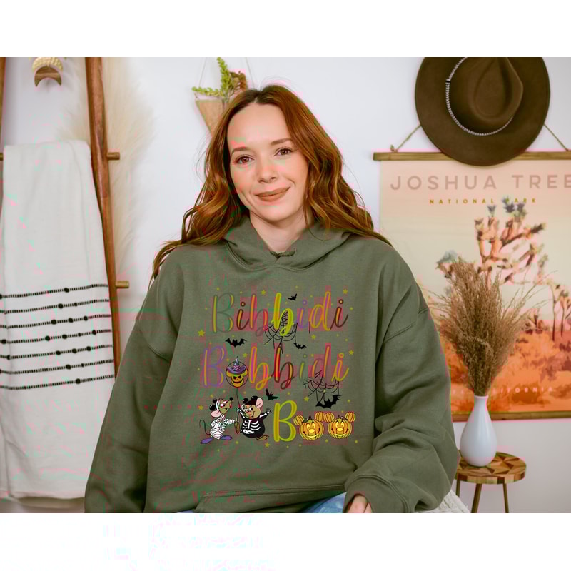 Bibbidi Bobbidi Boo Halloween Sweatshirt, Jaq And Gus Halloween Hoodie, Mickey Pumpkin Shirt, Disney Halloween Shirt, Fairy Tale Sweatshirt - 6.jpg