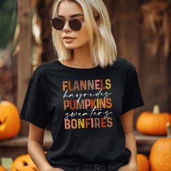 bonfire fall pumpkin shirt, autumn hayrides top, harvest bonfire outfit, fall pumpkin lover shirt, autumn season tee, ha