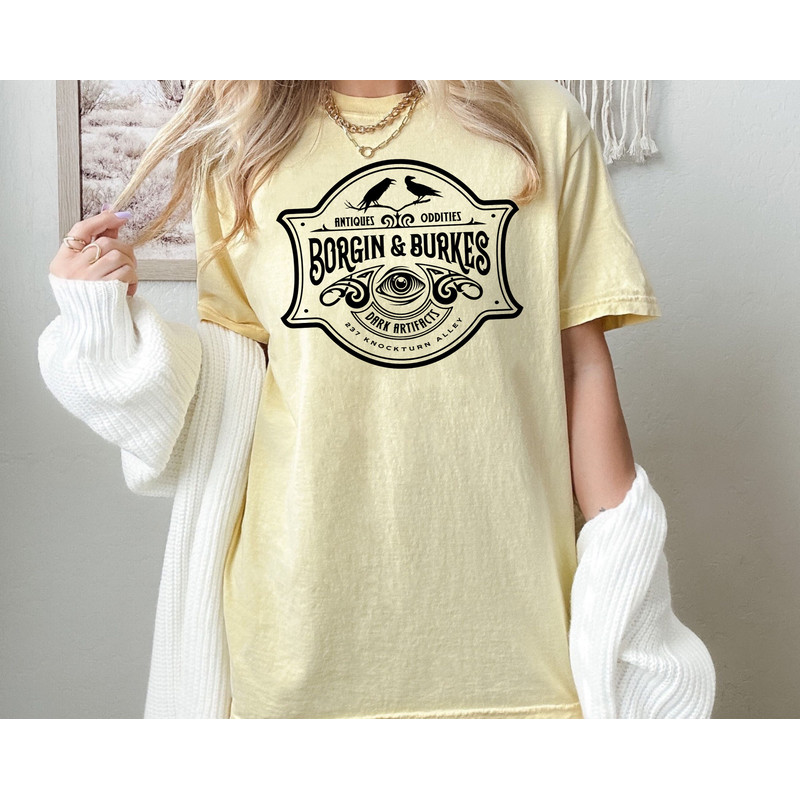 Comfort Colors® Borgin & Burkes Unusual and Ancient Wizarding Artefacts Wizard Shirt, Bookish Shirt, Gift For Reader, Spooky Summer Shirt - 2.jpg