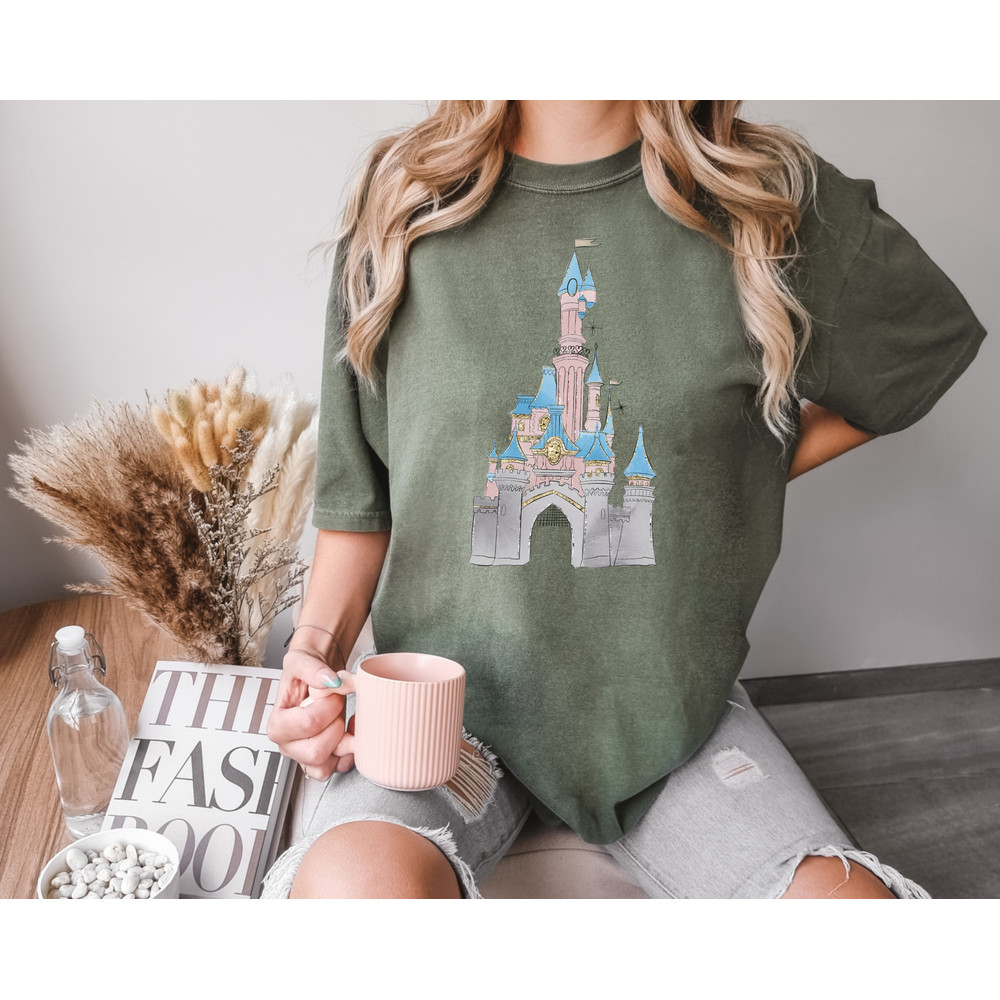 Comfort ColorsĀ® Disney Castle Shirt, Disney Couple Vacation Shirt, Disney Trip Shirt, Disney Family Shirt, Disneyland Watercolor Castle Tee - 3.jpg