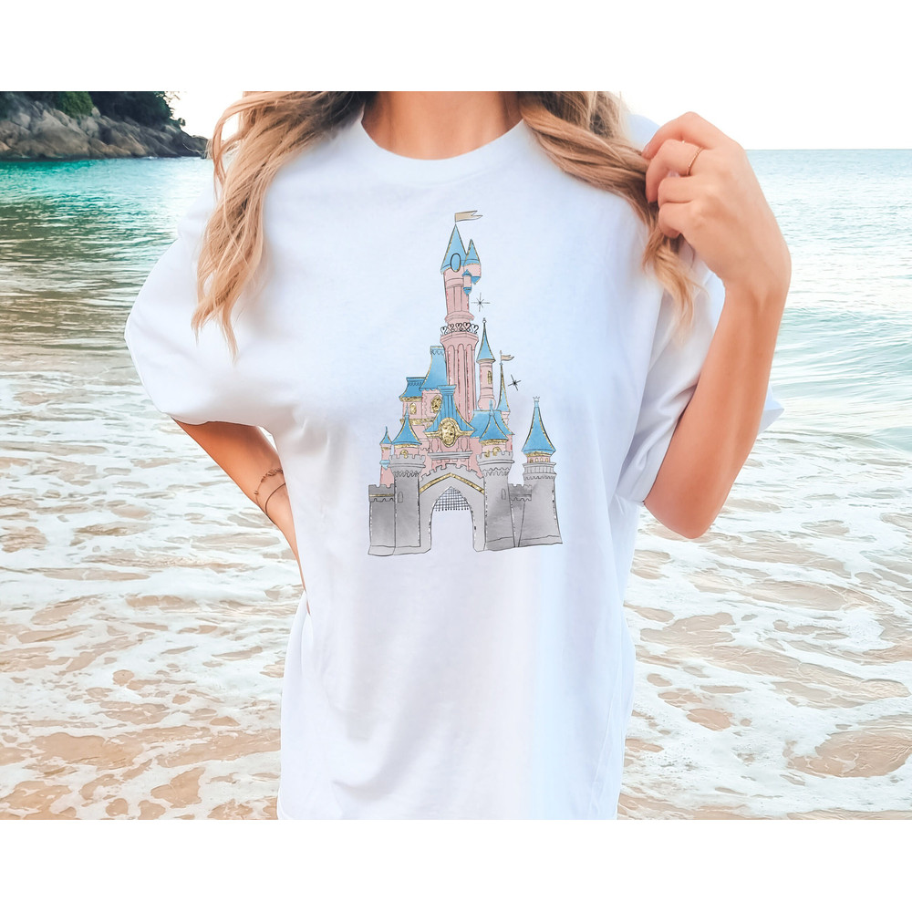 Comfort ColorsĀ® Disney Castle Shirt, Disney Couple Vacation Shirt, Disney Trip Shirt, Disney Family Shirt, Disneyland Watercolor Castle Tee - 4.jpg