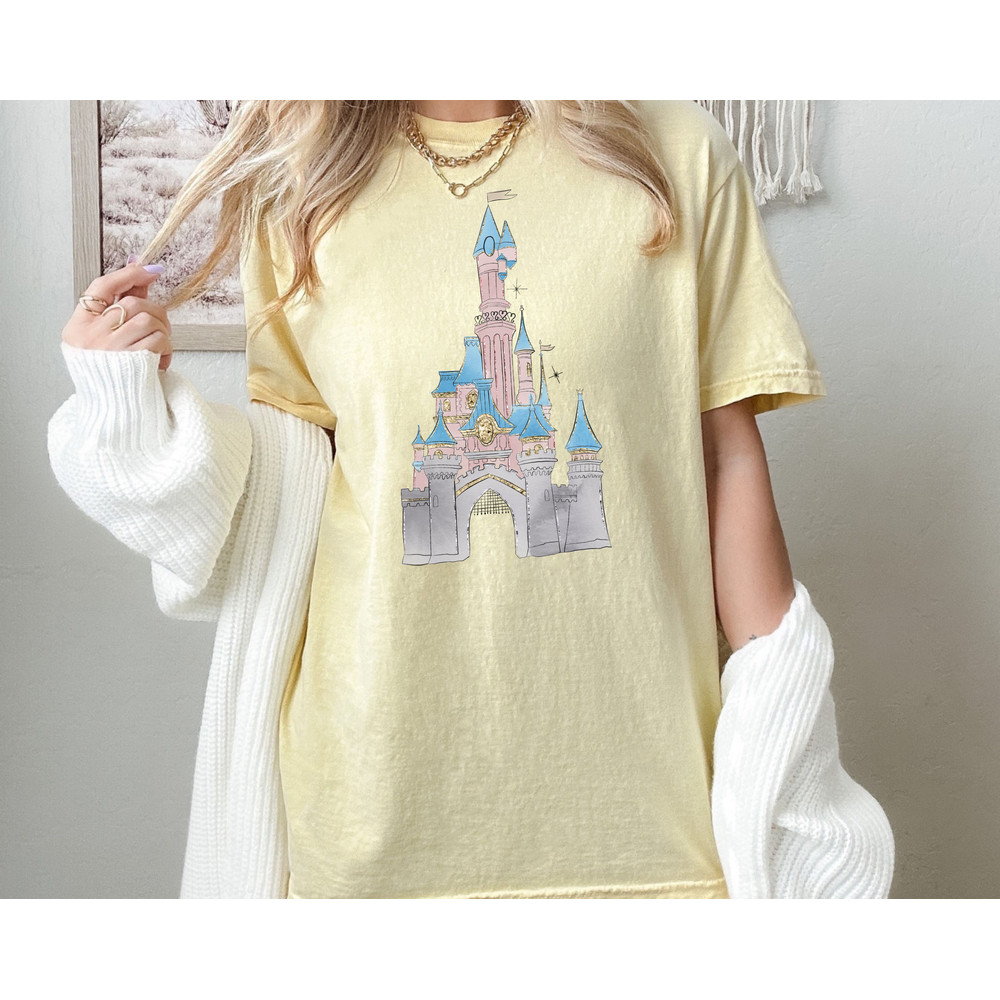 Comfort ColorsĀ® Disney Castle Shirt, Disney Couple Vacation Shirt, Disney Trip Shirt, Disney Family Shirt, Disneyland Watercolor Castle Tee - 5.jpg