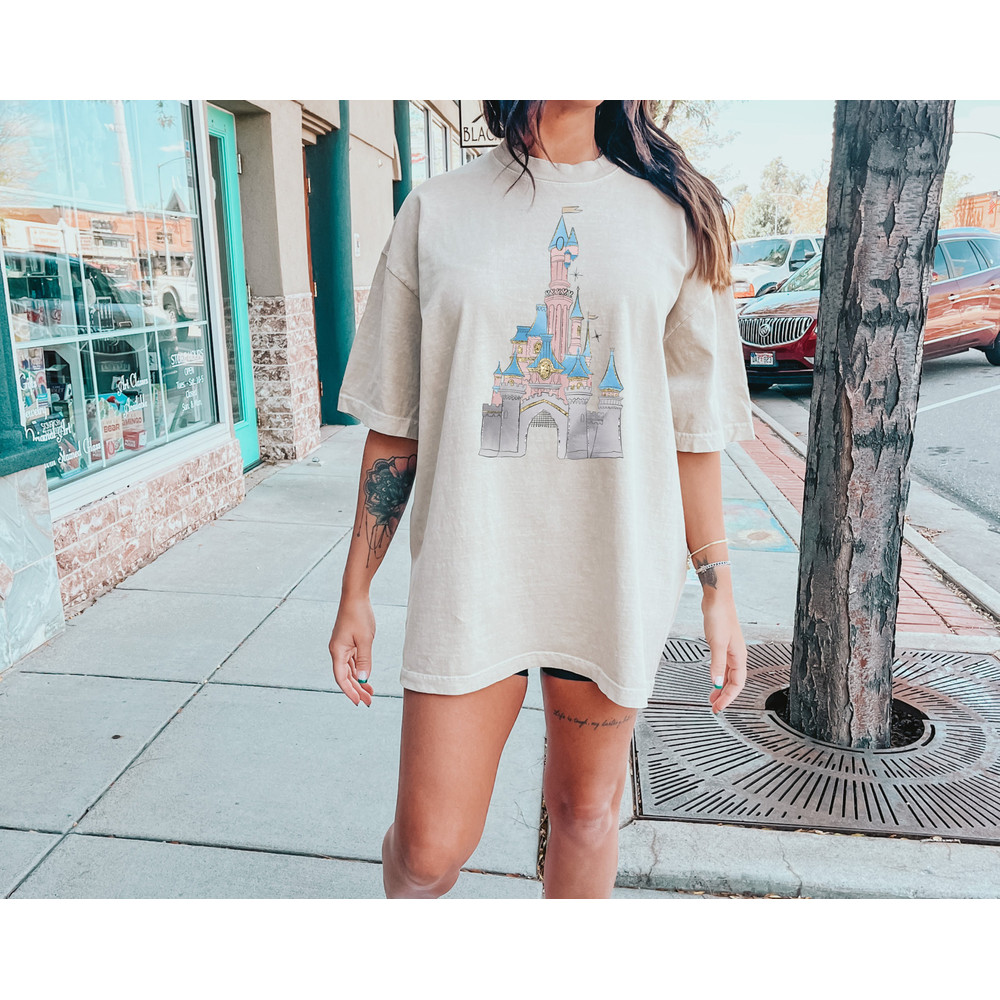 Comfort ColorsĀ® Disney Castle Shirt, Disney Couple Vacation Shirt, Disney Trip Shirt, Disney Family Shirt, Disneyland Watercolor Castle Tee - 6.jpg