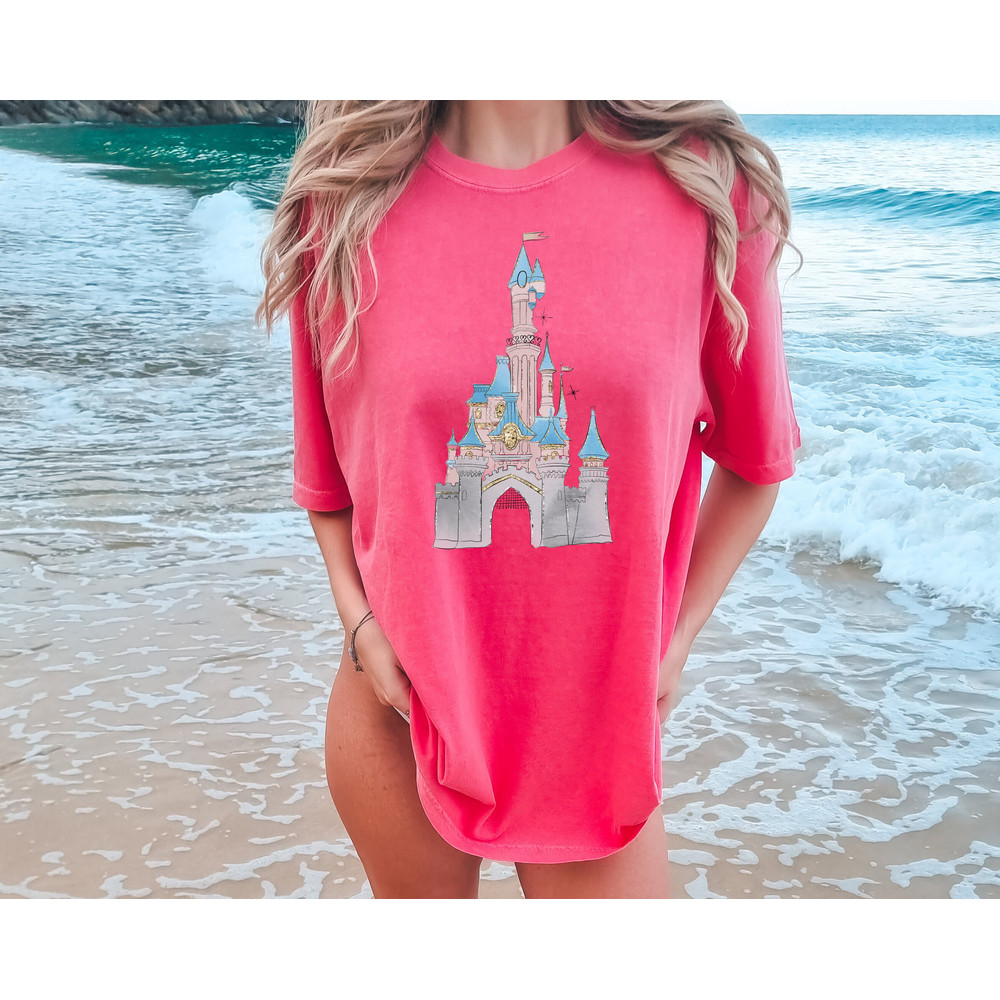 Comfort ColorsĀ® Disney Castle Shirt, Disney Couple Vacation Shirt, Disney Trip Shirt, Disney Family Shirt, Disneyland Watercolor Castle Tee - 7.jpg