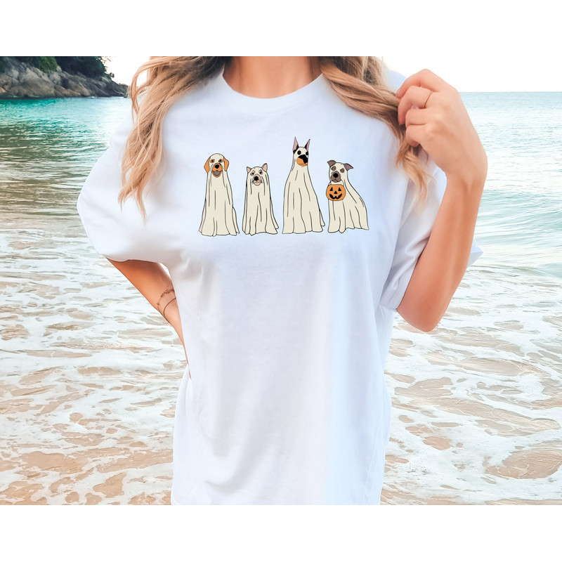 Comfort Colors® Dog Halloween Shirt, Ghost Shirt, Ghost Dog T-shirt, Fall T-shirts for Women, Pumpkin Dog Lover Gift, Spooky Season Shirt - 3.jpg