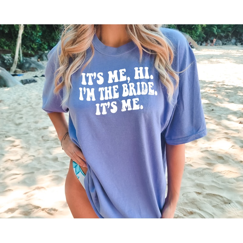 Comfort ColorsĀ® It's Me, Hi I'm the Bride Its Me Shirt, Gift for Bride, Funny Bride Shirt, Engagement Gift, Funny Retro Groovy Bride - 5.jpg
