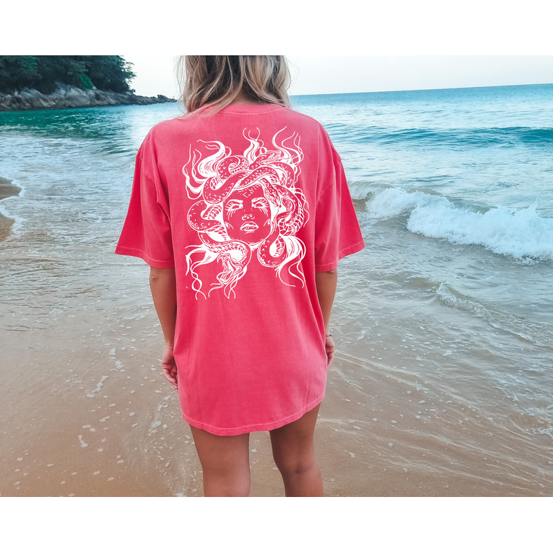 Comfort Colors® Medusa Snake Face Shirt, Greek Mythology Tee, Greek Legends Top, Mythical Creatures Shirt, Spooky Ancient Mythology Shirt - 4.jpg