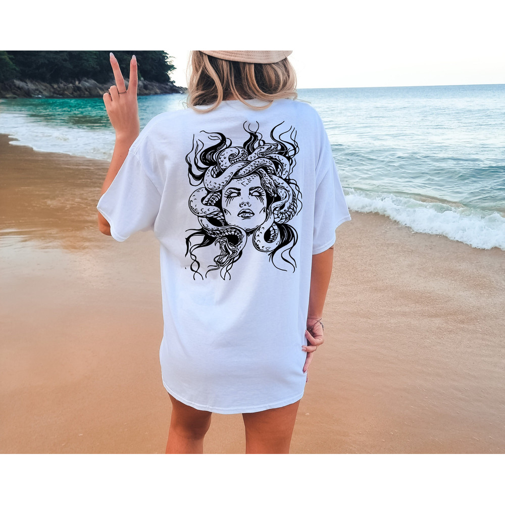 Comfort Colors® Medusa Snake Face Shirt, Greek Mythology Tee, Greek Legends Top, Mythical Creatures Shirt, Spooky Ancient Mythology Shirt - 5.jpg